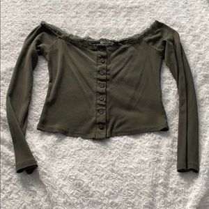 Off the shoulder crop top